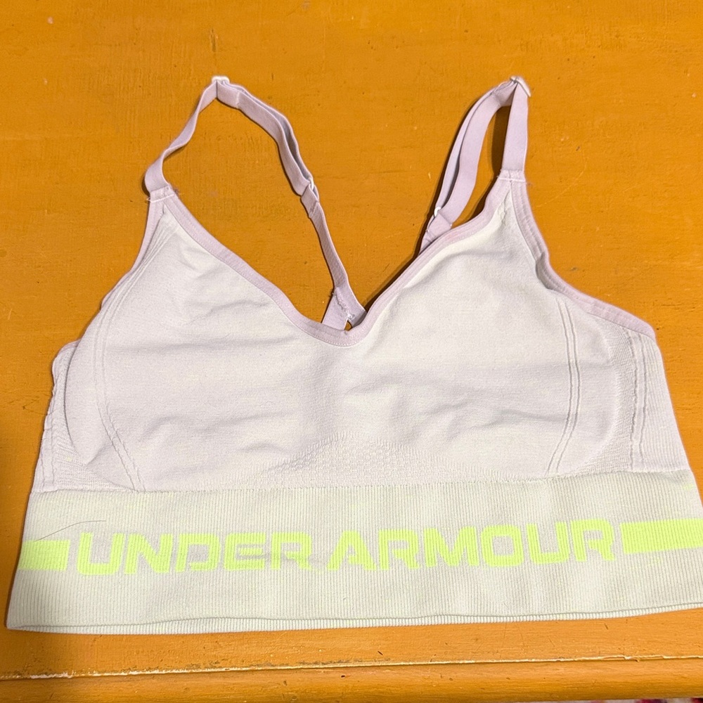 Under Armour Women's Light Green Neon Yellow Sports Bra